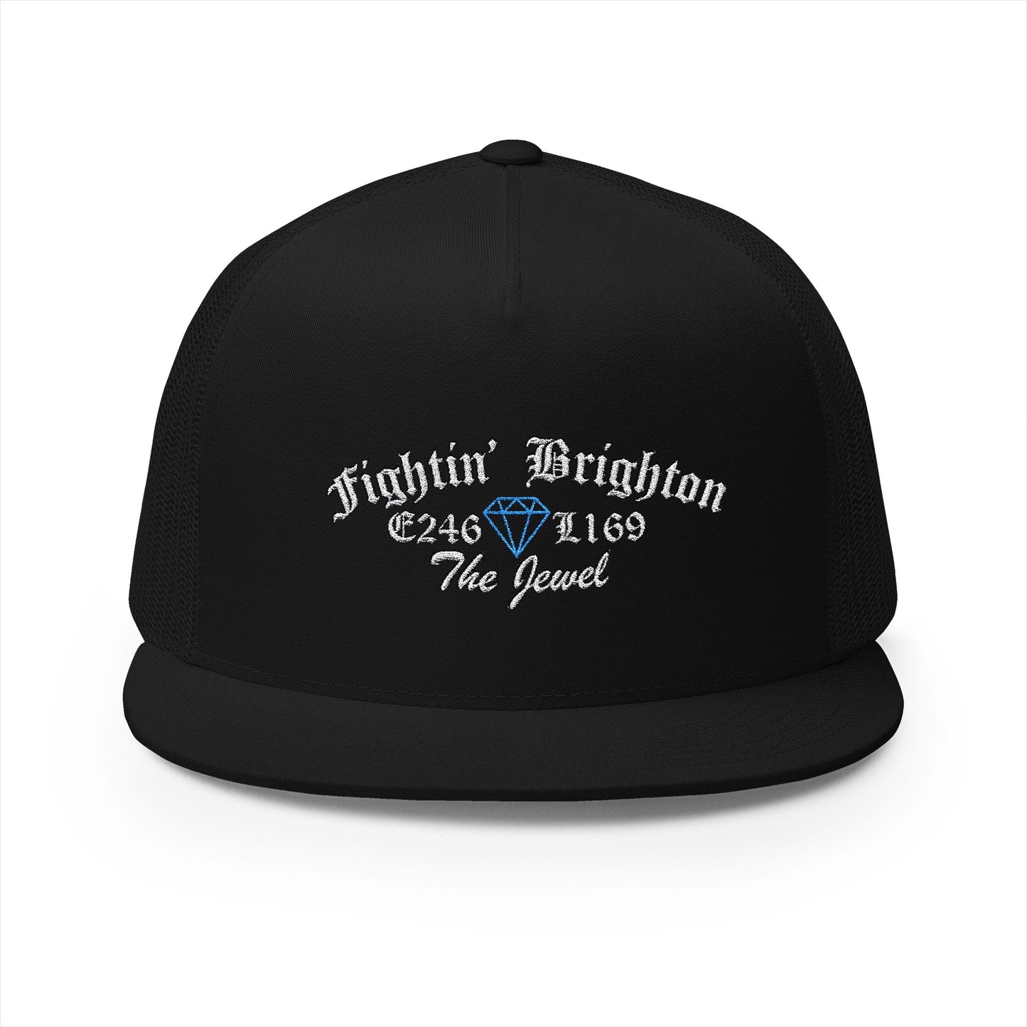 Embroidered 5 Panel Trucker Cap - 'Fightin' Brighton The Jewel'