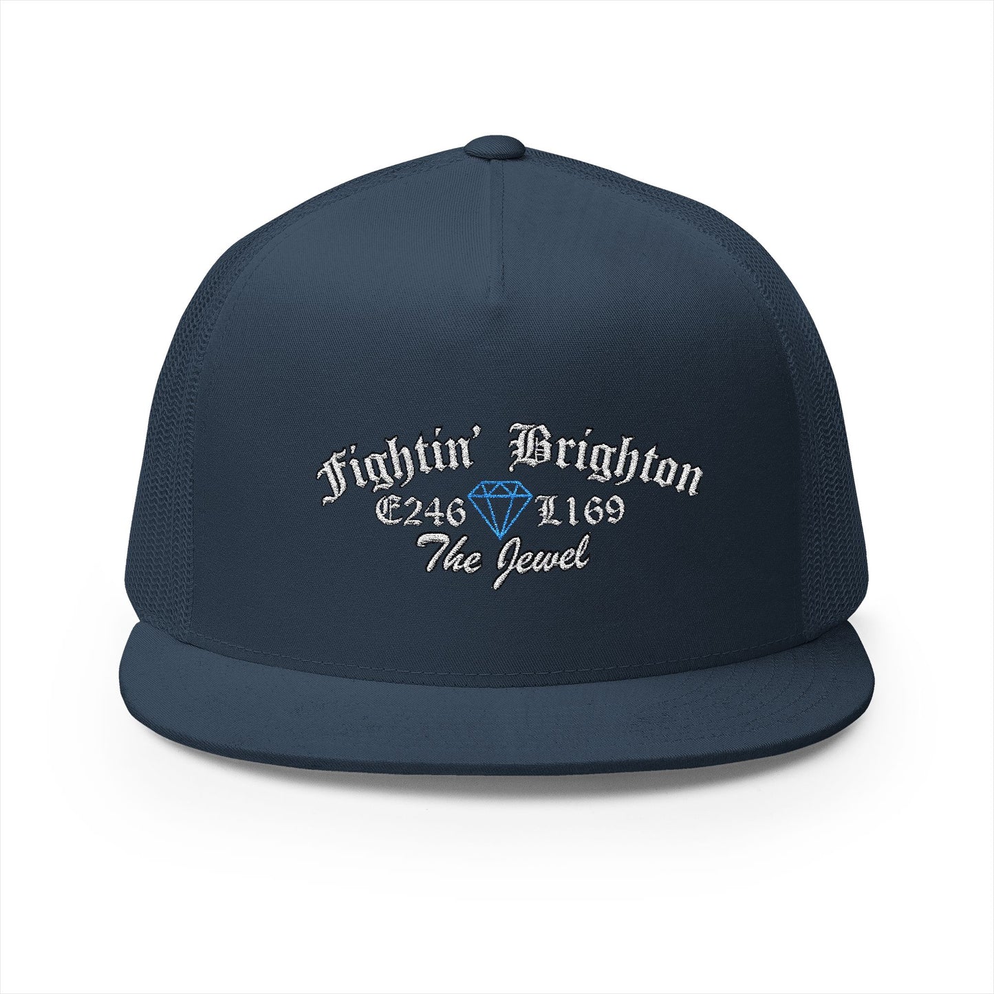 Embroidered 5 Panel Trucker Cap - 'Fightin' Brighton The Jewel'