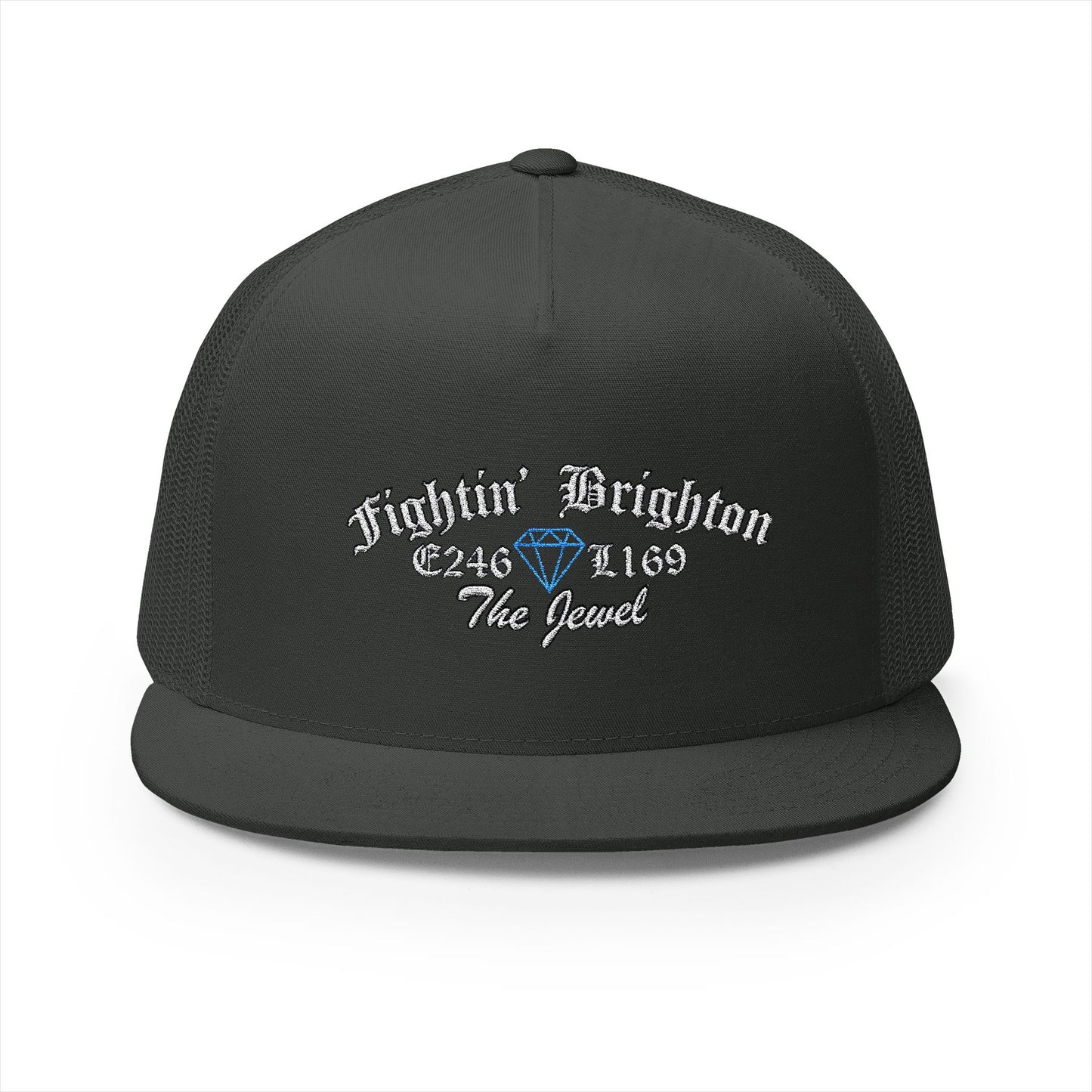 Embroidered 5 Panel Trucker Cap - 'Fightin' Brighton The Jewel'