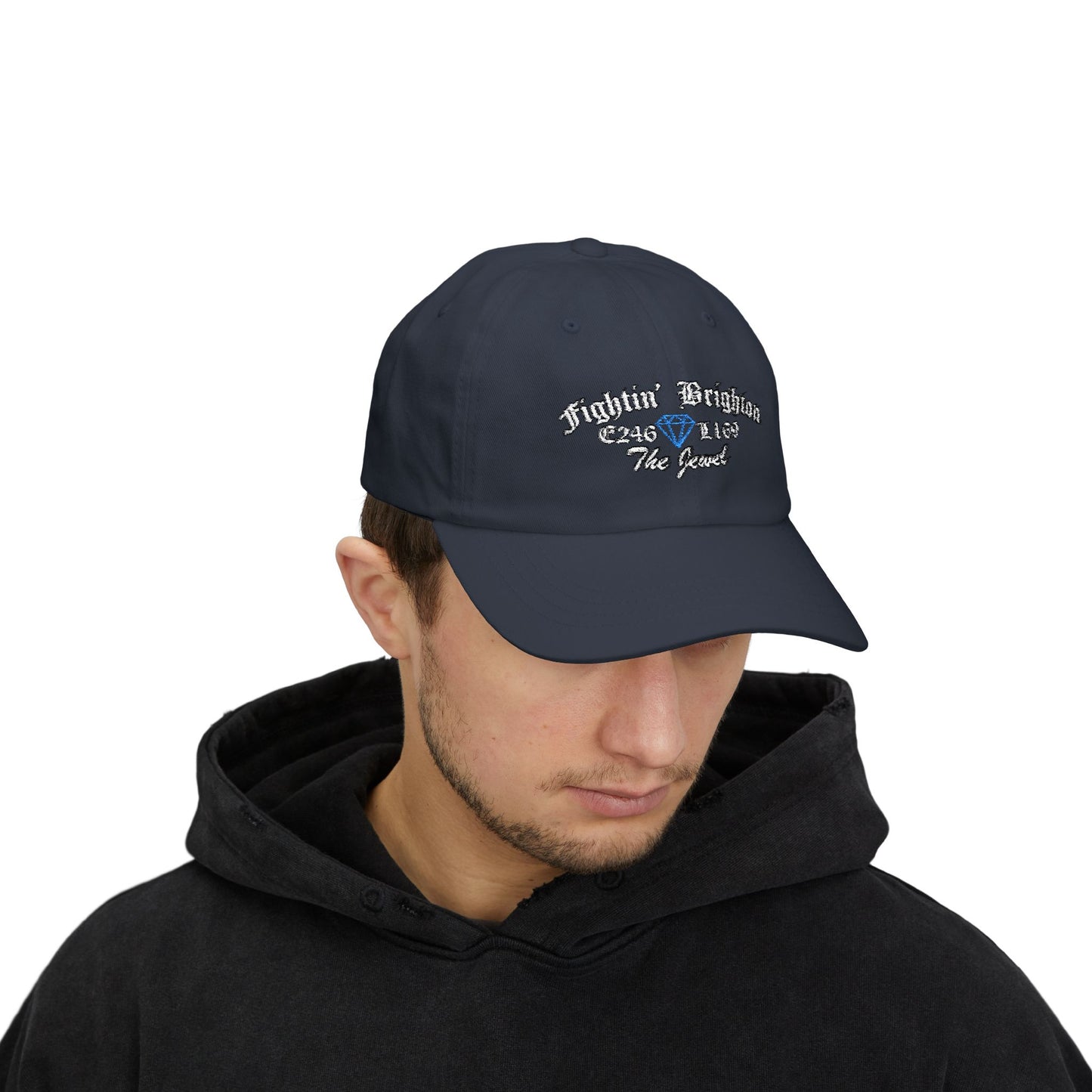Classic Dad Cap - Fightin' Brighton Jewel Embroidered Cap for Casual Style