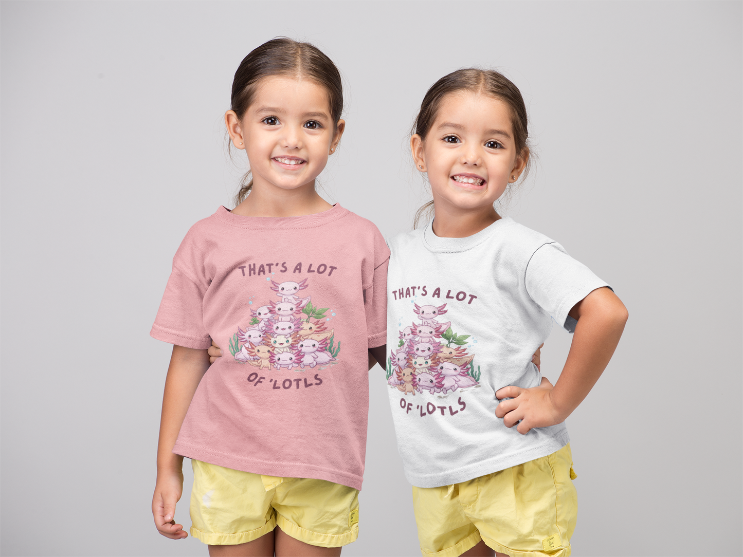 Axolotl Cartoon Youth Tee - 'That's a Lot of 'Lotls' Funny Shirt