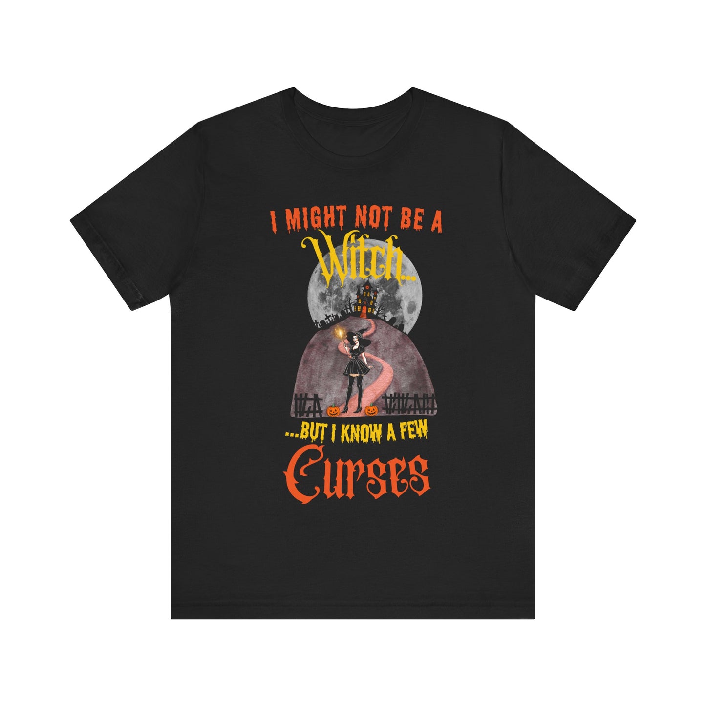 Witch Curses Tee, Unisex Halloween Shirt, Spooky Gift, Witchy Style, Fun Casual Wear, Magic Enthusiast Apparel